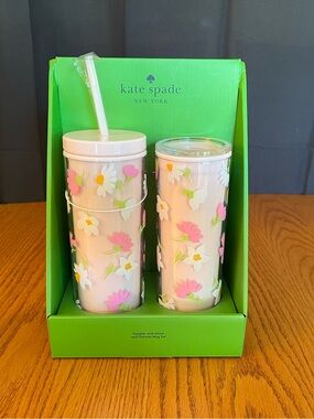 Kate Spade Floral Waltz Floral Tumbler & Thermal Mug Set